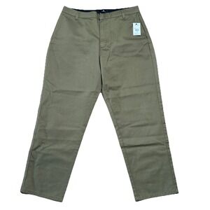 Volcom So Chickie High Rise Green Chino Pants Women's 32 NWT 32x27
